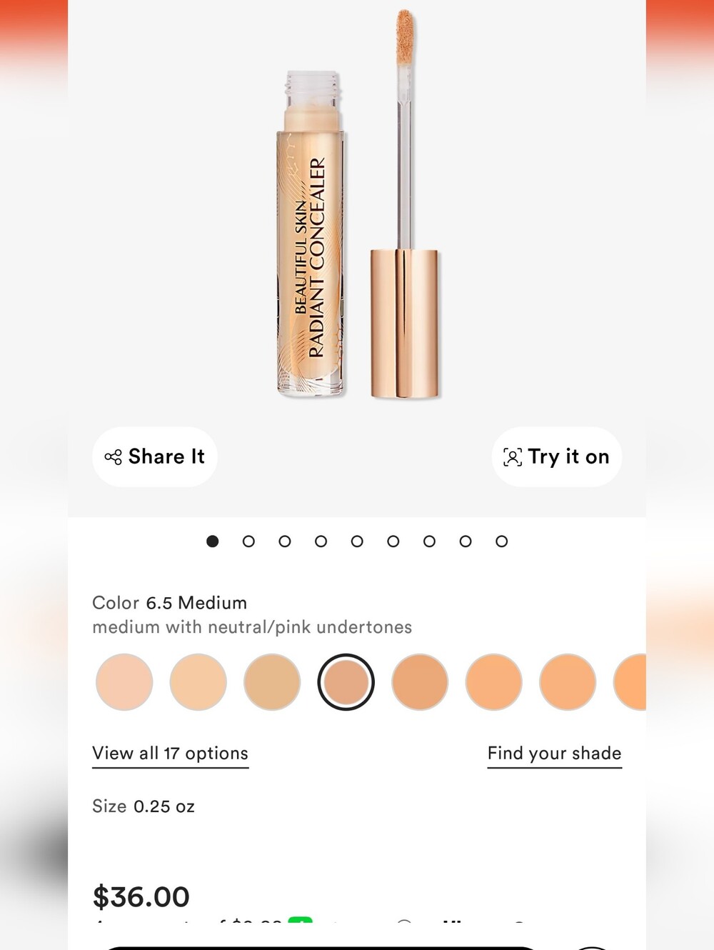 Radiant Concealer Liquid - Medium (6.5)